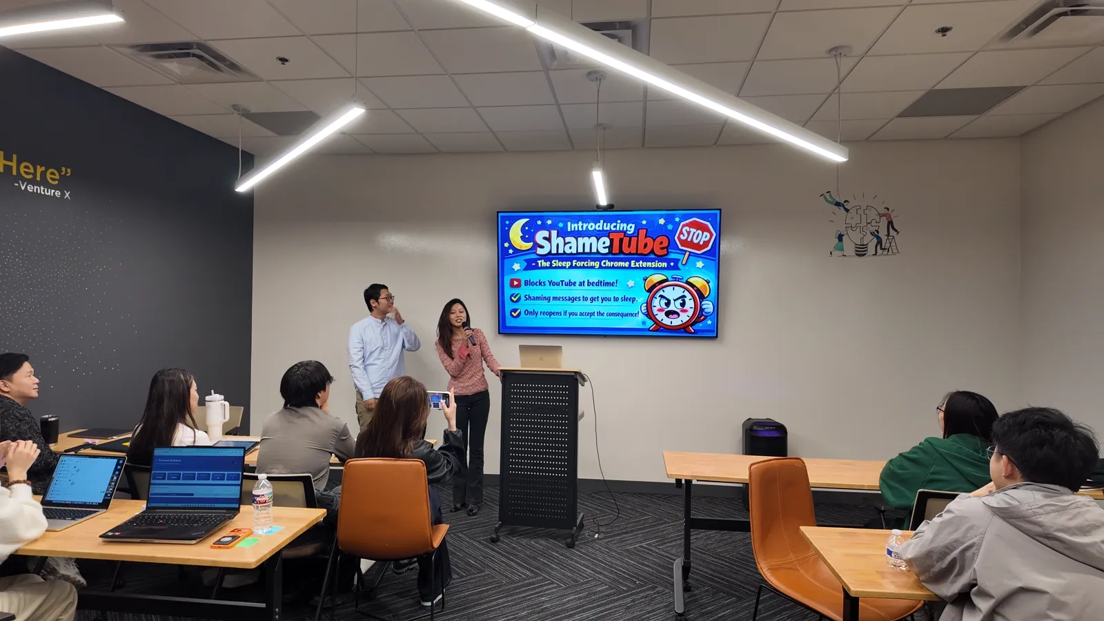 Final presentations at the Dallas AI hackathon
