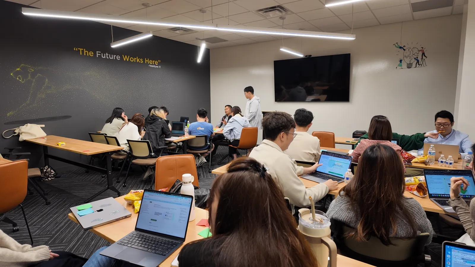 Teams building at the Dallas AI hackathon